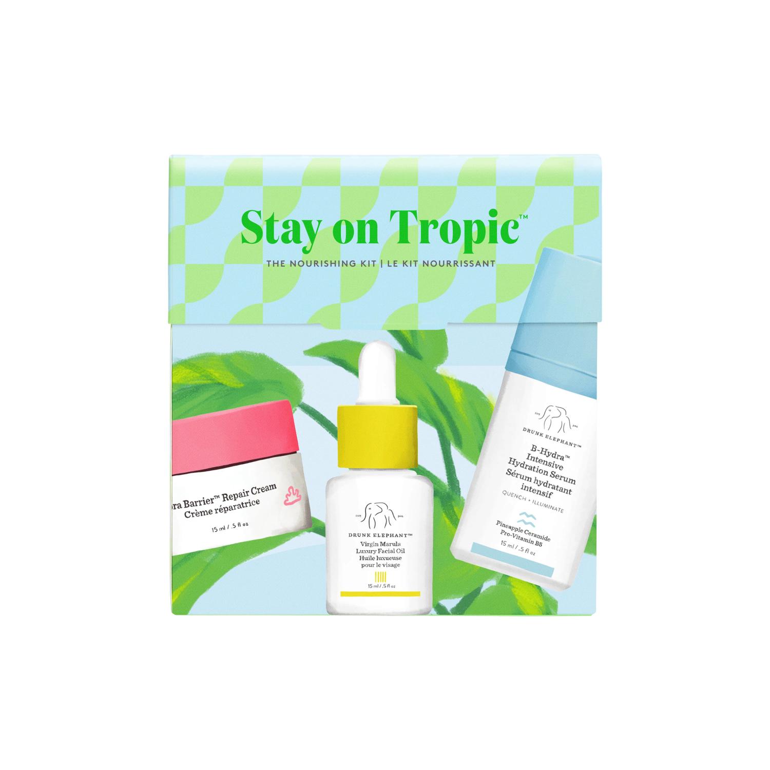 STAY ON TROPIC™: THE NOURISHING KIT (TRIO DE TAMAÑO VIAJE PARA CUIDADO DE LA PIEL)